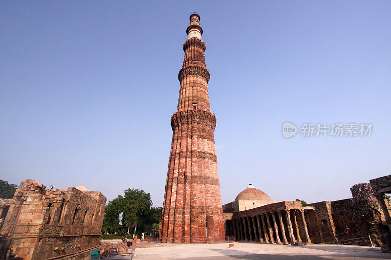 印度德里的Qutb Minar